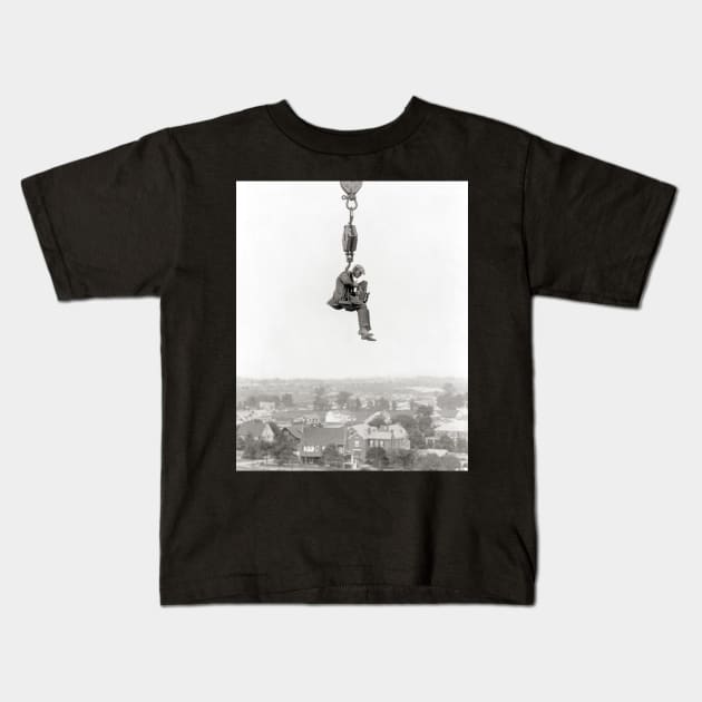 Aerial Photographer, 1925. Vintage Photo Kids T-Shirt by historyphoto